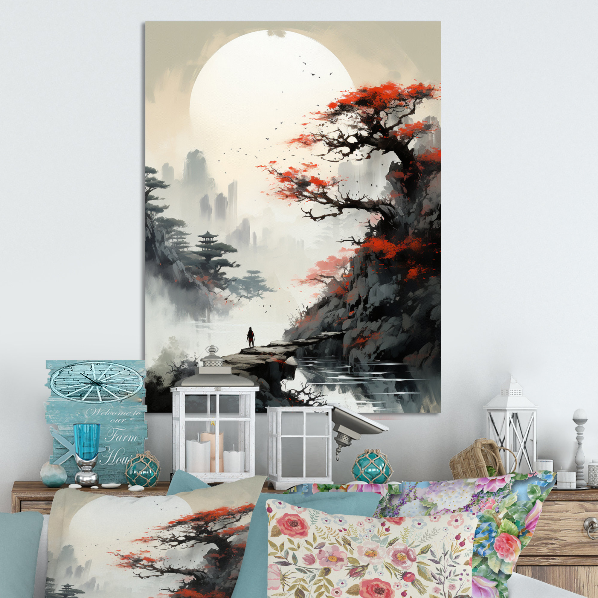 Winston Porter Asian Art Samurais Landscape III - Asian Metal Art Print ...