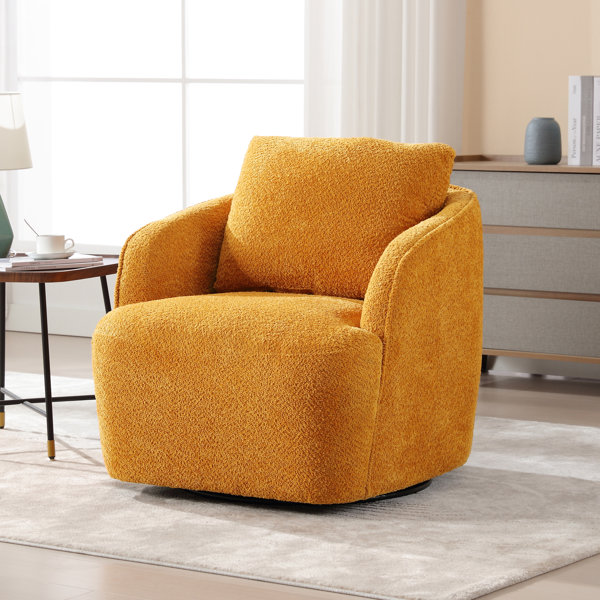 Yifeng Upholstered Swivel Barrel Chair & Reviews | Wayfair