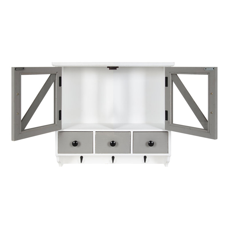 Zofia Accent Cabinet, White/Gray