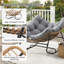 Chaise berçante d'extérieur Papasan avec coussin