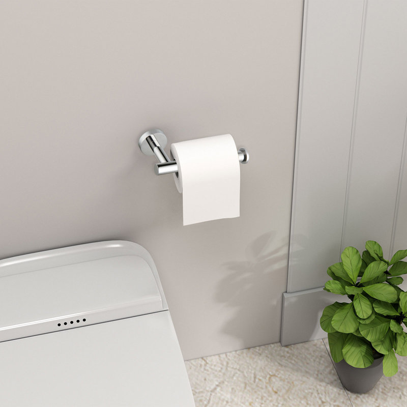 Wall Mounted Toilet Paper Holder, Polished Chrome