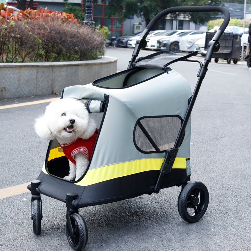 Dog Stroller Foldable Pet Jogger Stroller, 102cm H x 62cm W x 73cm D