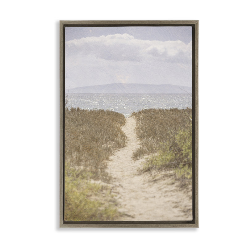 Cadre flottant Path to Misty Ocean, design par Aaron Matheson, H 31 po x l 21 po, Cadre flottant orme Montalcino