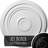 Endurathane Traditional Reece Ceiling Medallion, 24 3/8"OD x 1 1/8"P (Fits Canopies up to 5 7/8"), Hand-Painted Jet Black Finish-28583925