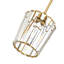 Suspension en cristal de style milieu du siècle, 15,7 cm (6,2 po), 1 lumière