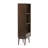 Draper 64"H Solid Wood Mid-Century Modern Bookshelf with Adjustable Shelves and Angled Legs-132711206