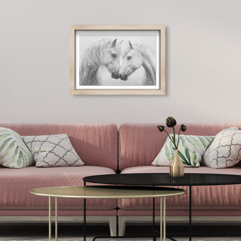 Twin Souls I Print by Oliver Gal, 31.5"H x 46.5"W, Natural Oak Shadowbox
