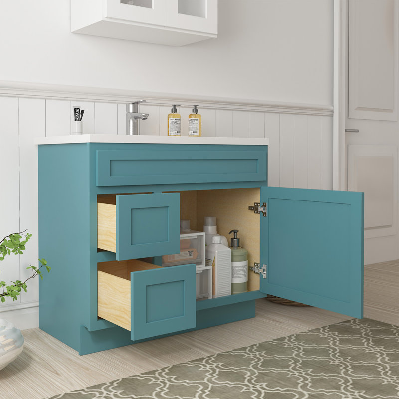 Base de meuble-lavabo simple 36 po seulement, Vert