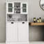 Armoire de rangement pour panier à linge Space - blanc avec deux compartiments et sacs Option de couleur stable et fonctionnelle-1515211105