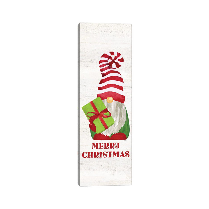 «Gnome for Christmas Sentiment vertical III-Merry Christmas» par Tara Reed - reproduction, H 72 po x l 24 po x P 1,5 po