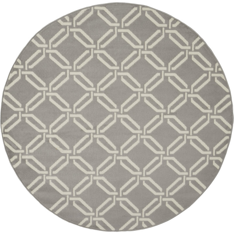 Jullie Geometric Indoor Rug, Round 5'3"