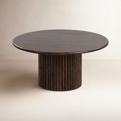 Auren Solid Wood Fluted Coffee Table