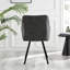 Eubanks Luxury Fabric Upholstered Dining Chair with Chrome Metal Legs - Modern Home-1430270382-1430270368