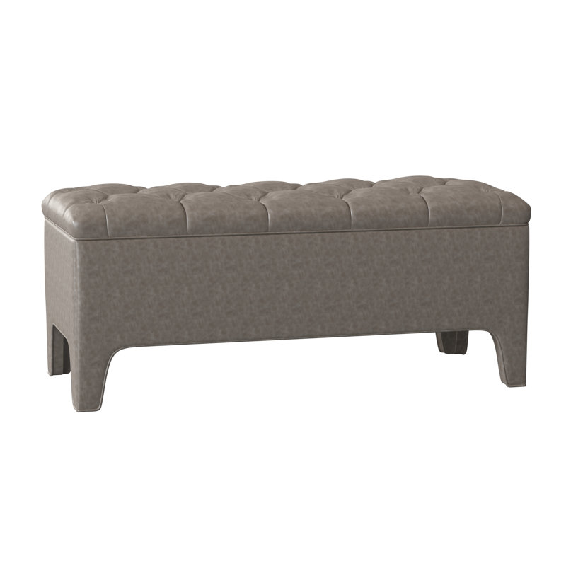 Lincoln Upholstered Storage Bench, 19" H x 72" W x 19" D, Julia Granite