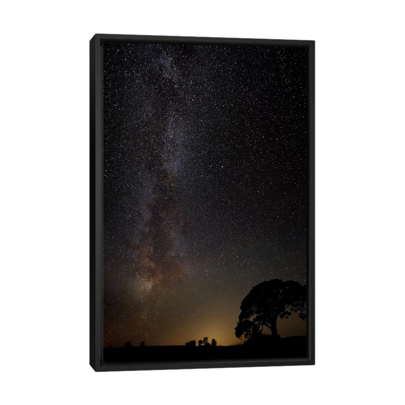 «Milky Way» - reproduction, H 60 po x l 40po x P 1,5 po, Toile avec cadre noir, Pas de tapis