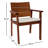 Alyisa Wood Premium All-Weather Wicker Outdoor Stacking Dining Armchair with Cushion