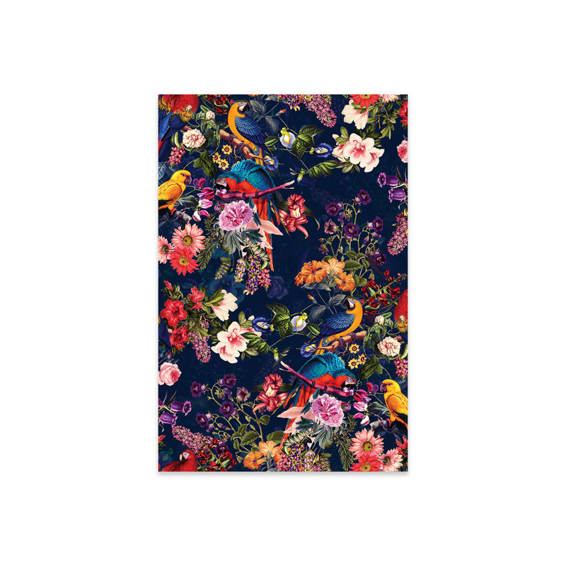 " Floral And Birds XII " by Burcu Korkmazyurek