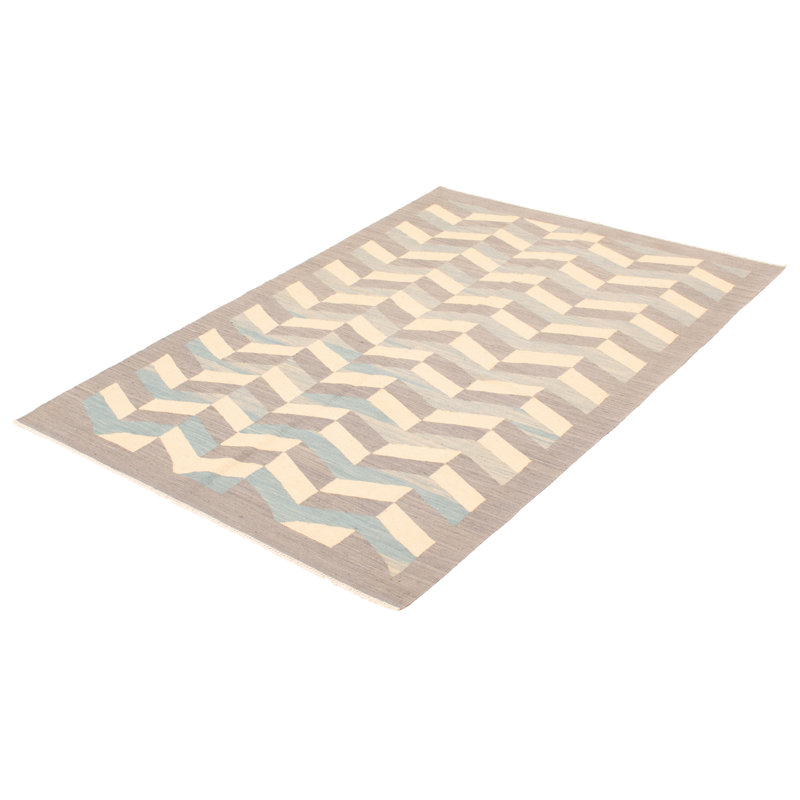 Kilim gris Kenith 5 pi 6 po x 7 pi 11 po