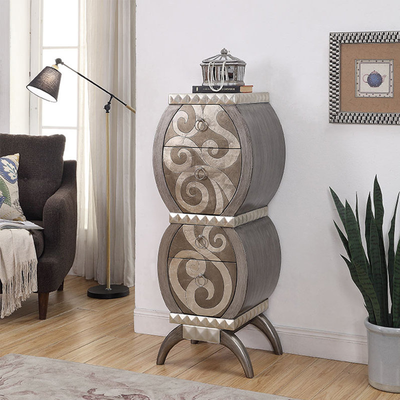 Commode d'appoint multifonctionnelle légère et luxueuse.