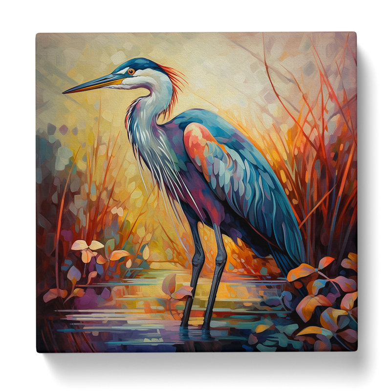 Heron Color Field Painting No.1 - Wrapped Canvas