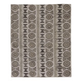 Flatweave Wool Area Rug in Natural And Brown