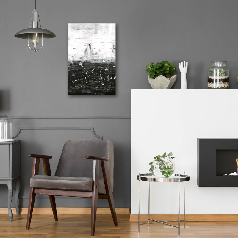 «Wintery Abstract Mix 2» par Ethan Harper, art mural en verre acrylique, H 24 po x l 16 po