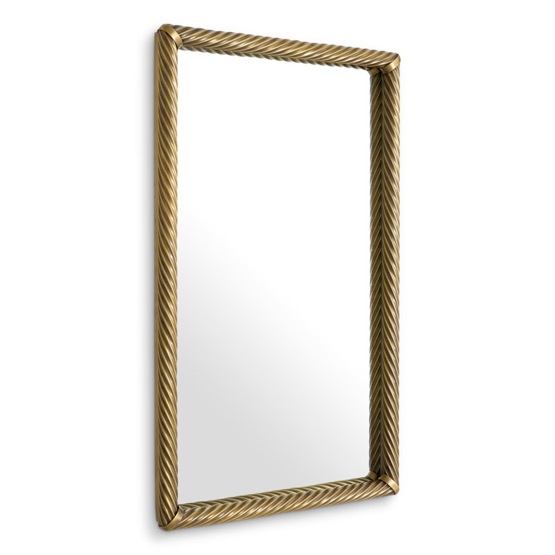 Mirror Salvi Rectangular Vintage Brass Finish