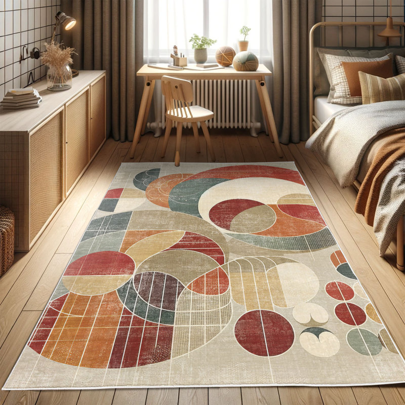 Machine Printed 229cm X 157cm Area Rug