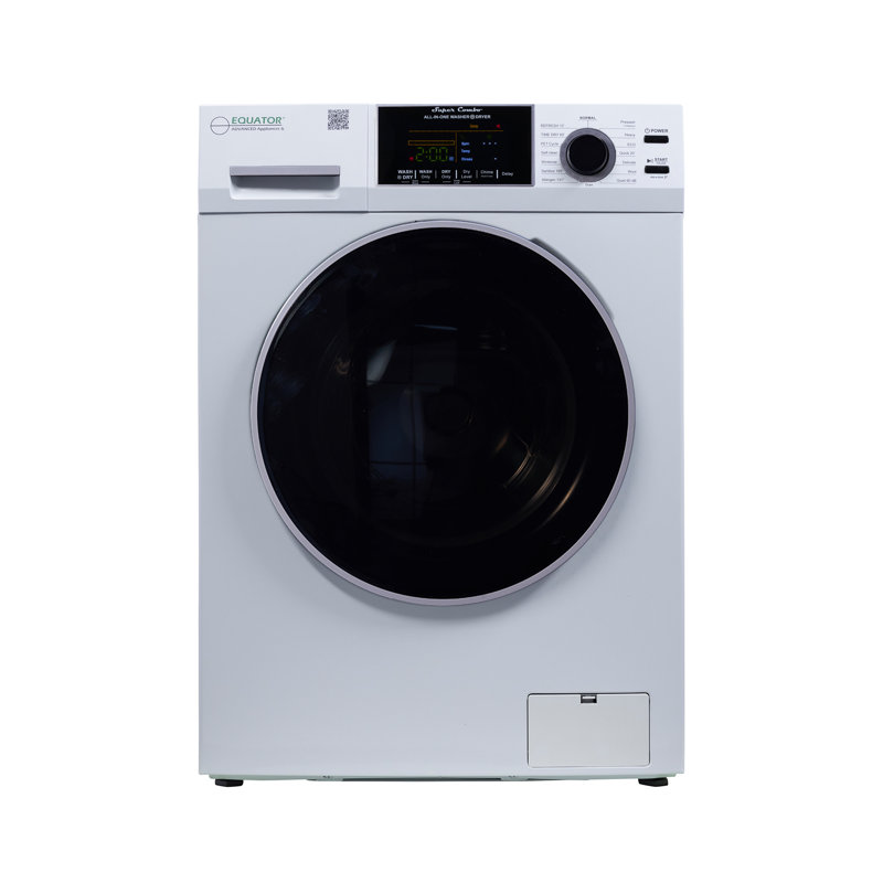     Laveuse et sécheuse tout-en-un Equator 100% sans ventilateur 1,62 pi³ / 15 lb 110 V 1400 tr / min, Blanc