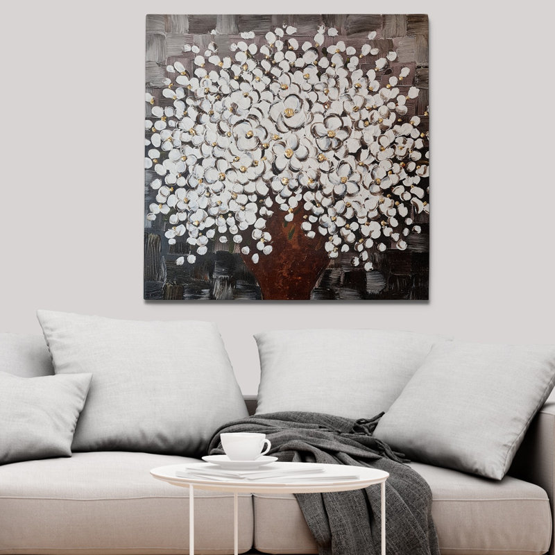 Elena - peinture sur toile tendue, L 20 po x H 20 po