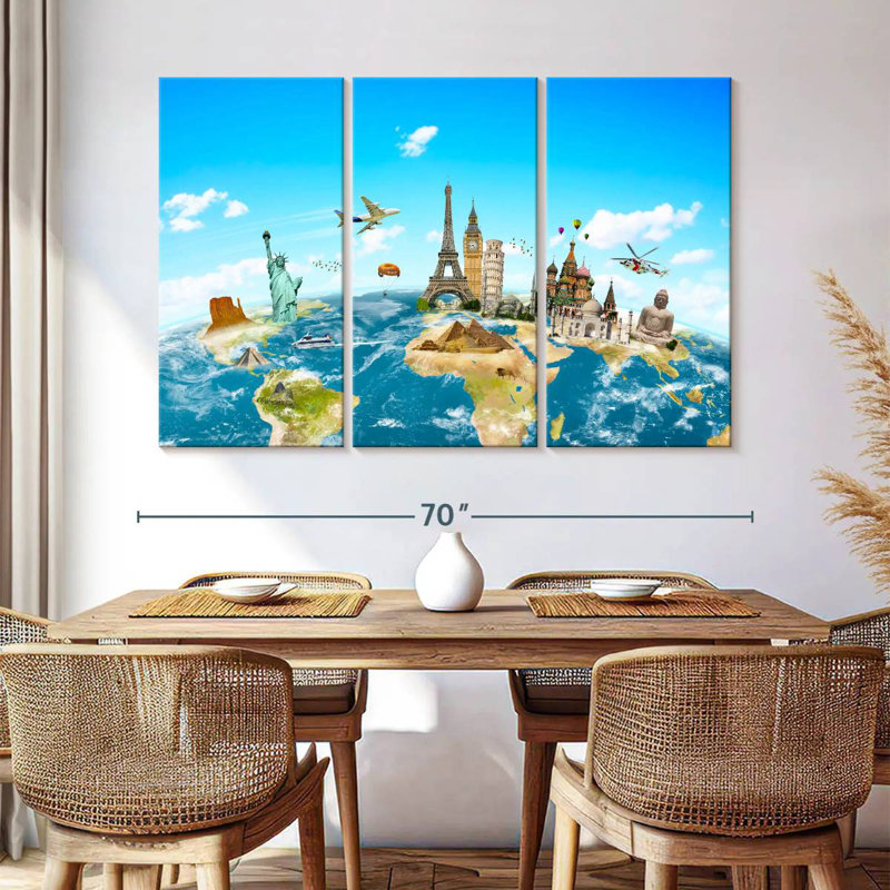 Senne Travel Monuments, 42" H x 65" W