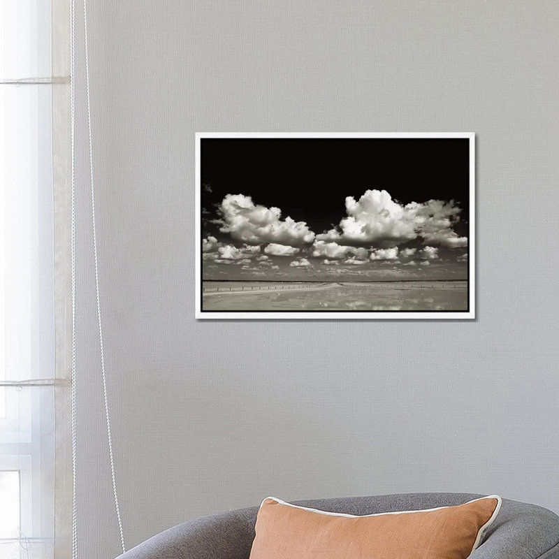 B&W On The Journey by Klaus Tiedge - Print on Canvas, White Framed, 66.04 cm H x 45.72 cm W