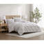 Ensemble d'édredon de 3 pièces en microfibre à nervures Swift Home - couleurs unies et motifs rayés - toutes saisons, durable, facile d'entretien-156299573-226458141