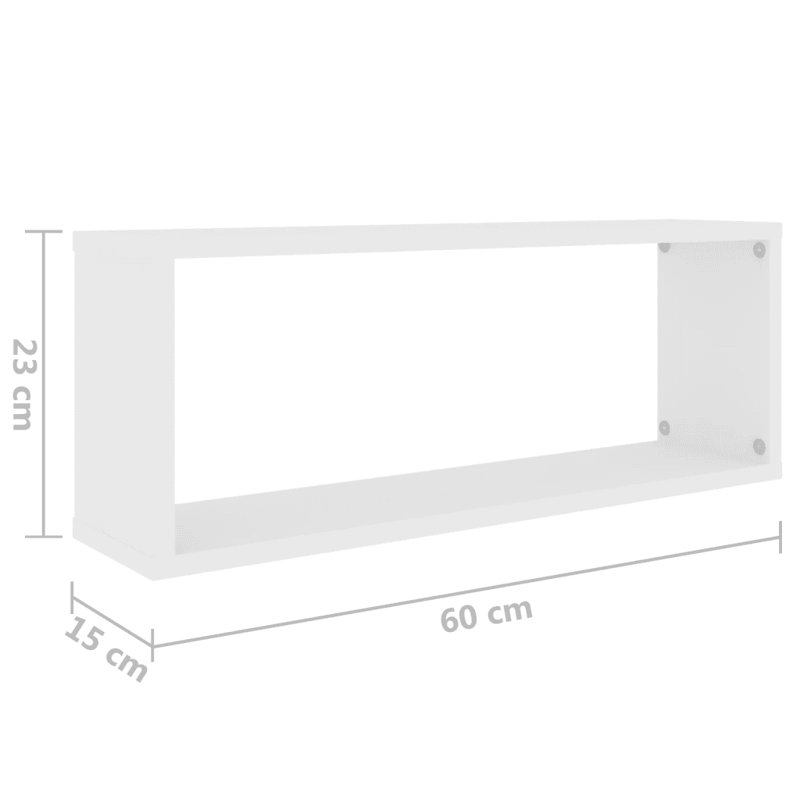 Aycel 2 Piece, 23cm H x 60cm W x 15cm D, White