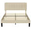 Lit plateforme rembourré en velours amélioré avec tête de lit réglable, conception renforcée et silencieuse, aucun sommier tapissier requis, support de lattes en bois robuste, assemblage facile-618794010-623717989