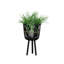 S/3 Bamboo Footed Planters 11/13/15", Black