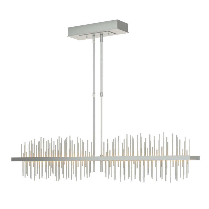 Gossamer 1 - Light Kitchen Island Linear LED Pendant, Vintage Platinum, Vintage Platinum