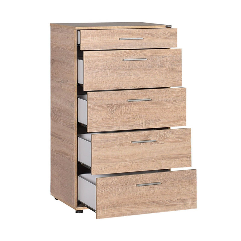 Commode 5 tiroirs 23,62 po Alhanouf, Sonoma