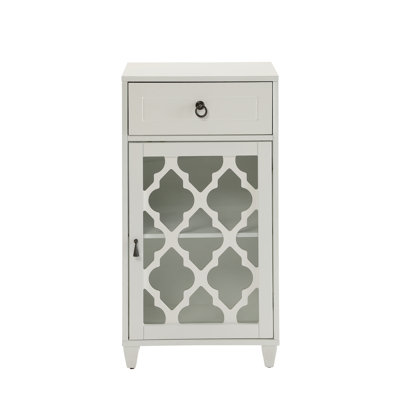 Ceara White Finish Accent Table