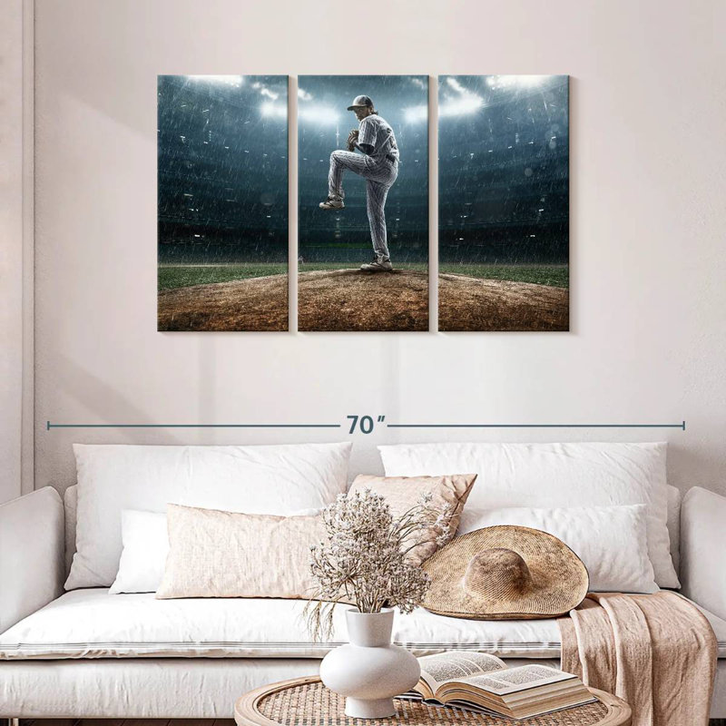 Sireci Baseball Pitching, 28" H x 45" W