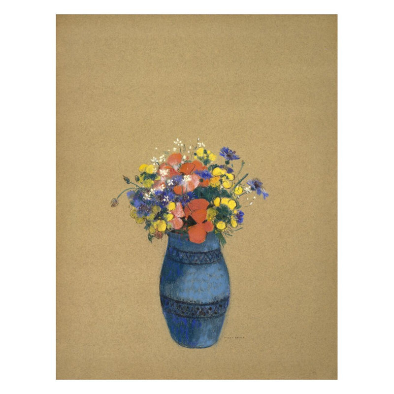 Vase de fleurs par Odilon Redon - Estampe numérique, H 28 po x l 22 po