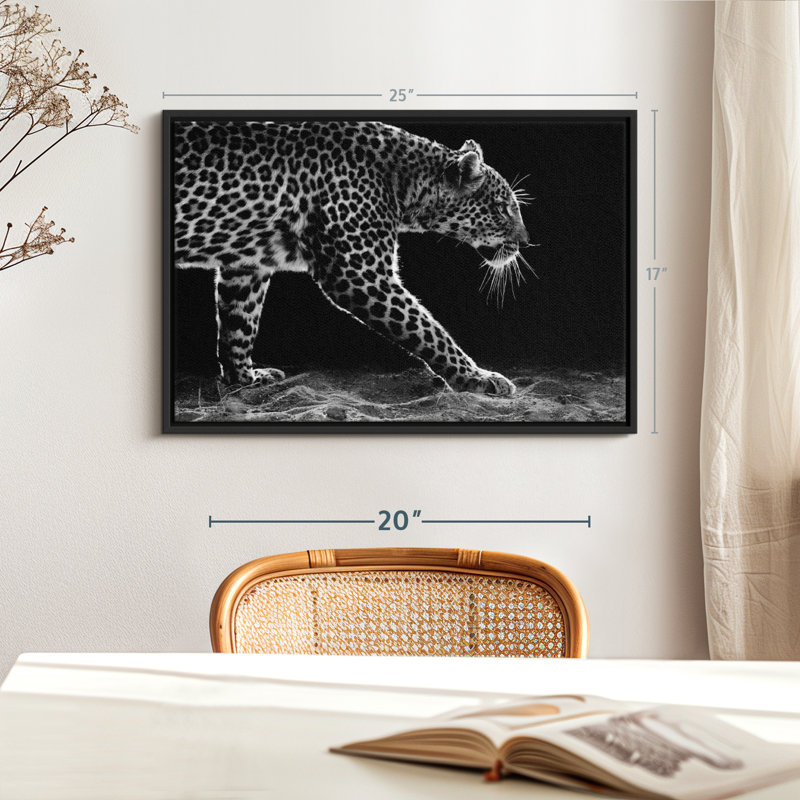 Animal «Walking Leopard», reproduction sur toile, H 17 po x l 25 po