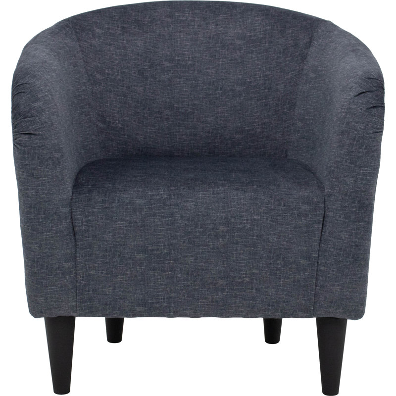 Fauteuil demi-tonneau de 29,50 po de largeur, Velours gris anthracite Aston