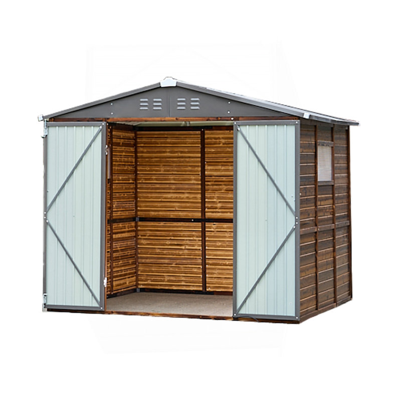 Iron-Wood Combination Tool Shed – A Perfect Blend Of Nature And Functionality, 77.95" H x 87.2" W x 71.46" D