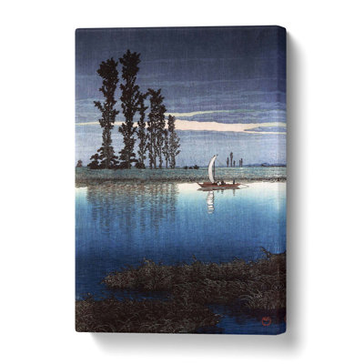 Evening of Ushibori by Hasui Kawase - Wrapped Canvas