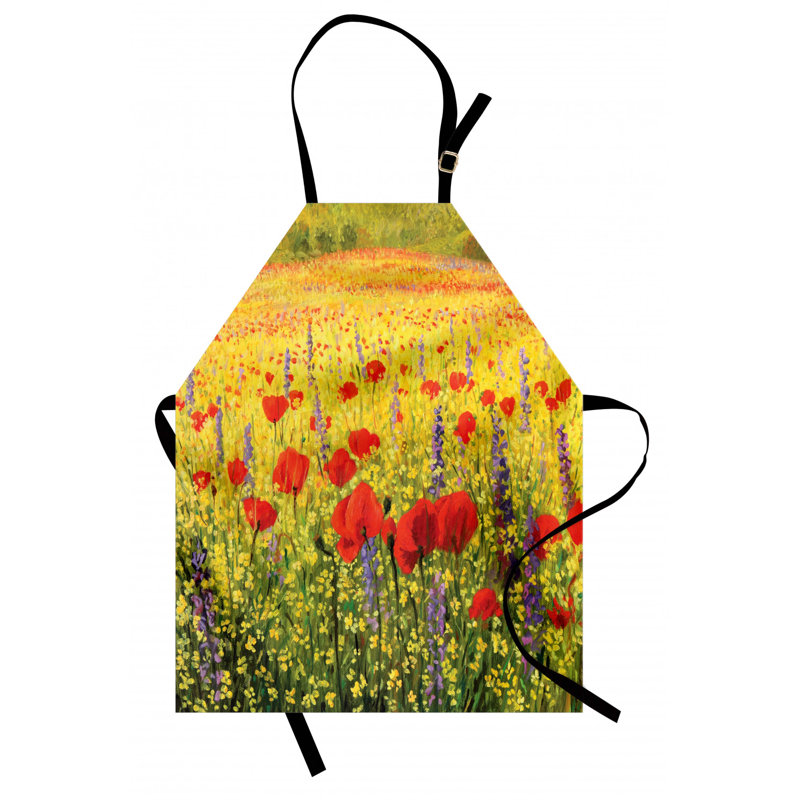 Tablier et table à fleurs lavande