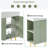 21.6" Green Bathroom vanity, Left side storage