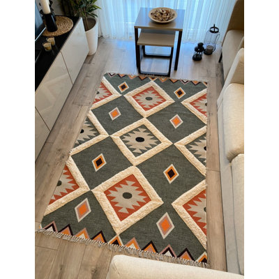 Iyleen Cotton Geometric Indoor / Outdoor Rug