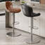Chaise d'appoint à dossier brun et argent massif (ensemble de 6)-209326283-209326286