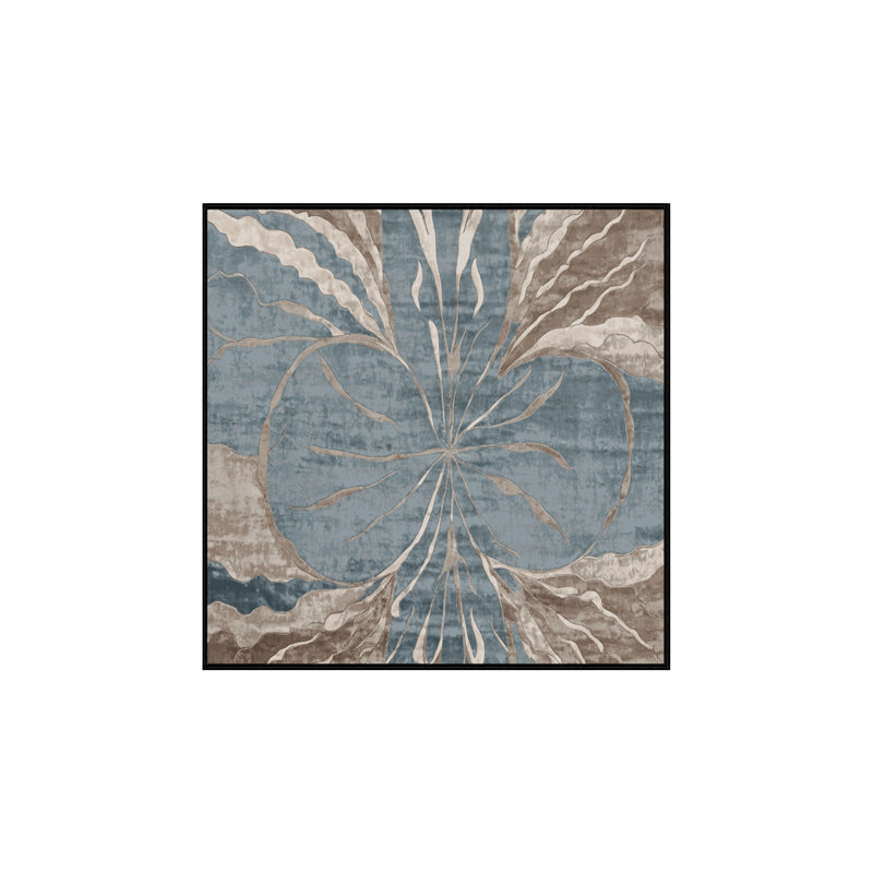 Tapis gris lavable à la machine, Carré 8 pi